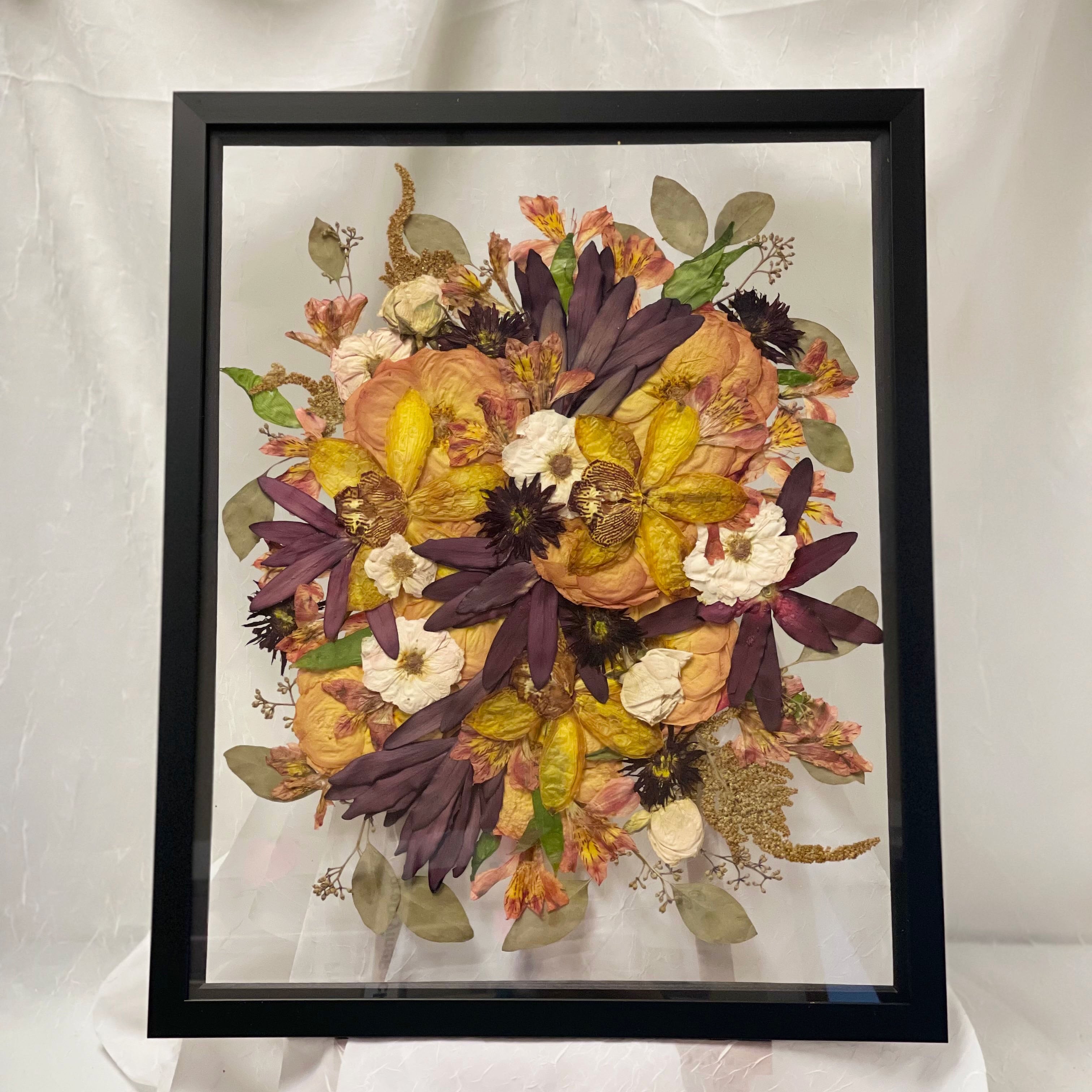 16x20 Black Wood frame from a Peony Experience client's final design at Element Preservation.