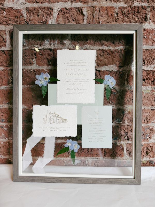 Framed Wedding Invitation Suite | 16x20 Paper Preservation