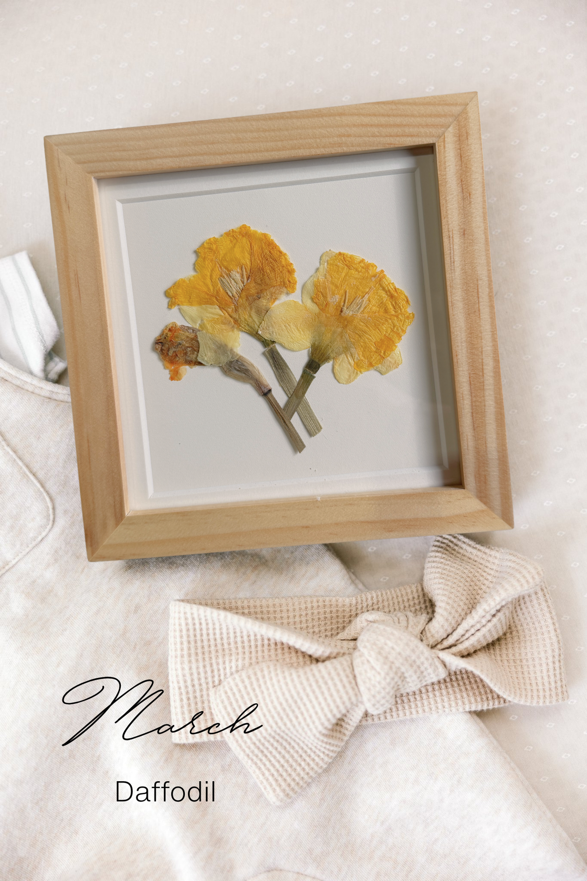 Pressed Birth Flowers in Frames