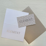 Arrangement of Element's physical gift cards