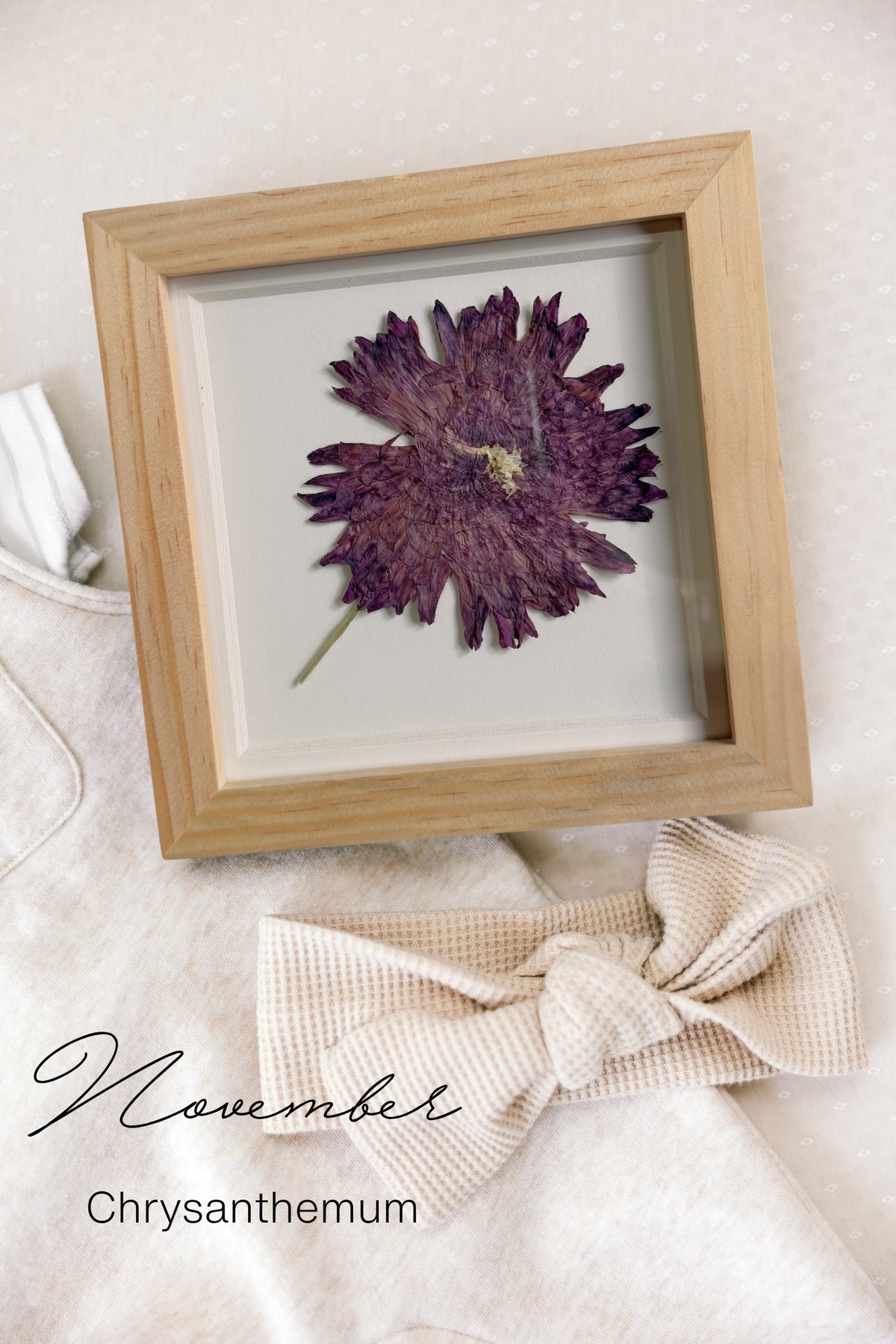 Pressed Birth Flowers in Frames