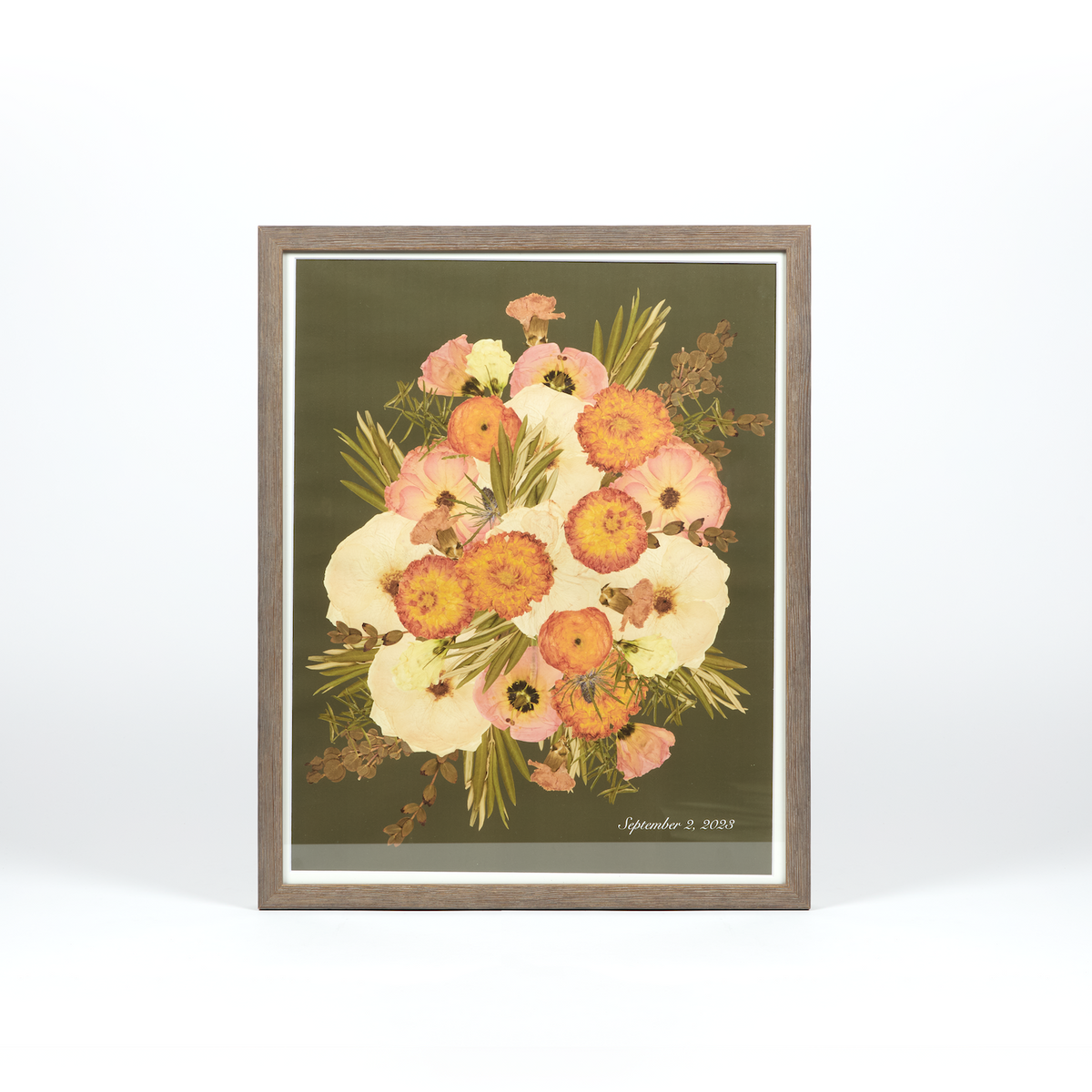 Digital Floral | Your Bouquet Recreated as a Pressed Flower Art Print