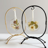 Pressed Flower Resin Ornament | 4x4x1
