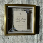 Preserved invitation with pressed flowers from Element Design Co, Element preservation.