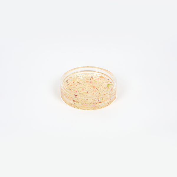 Resin pressed flower ring dish. Catch all dish with pressed flowers. Circle shape. Confetti petal style.