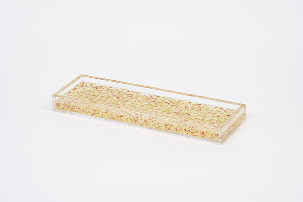 Dried Petal Confetti Resin Display Tray | 13x4