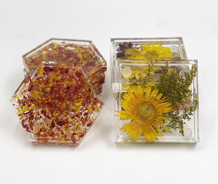 The Difference Between Full Flower and Petal Confetti Resin Pieces