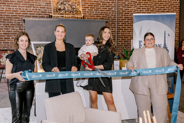 The Element Design Senior Leadership Team cuts the ribbon from their new studio in Easton, PA.