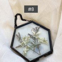 Hanging pressed flower frame ornament variant #8.