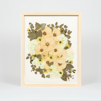 Natural Wood Bouquet Frame - 16x20 | Burst Design with Natural Archival Background