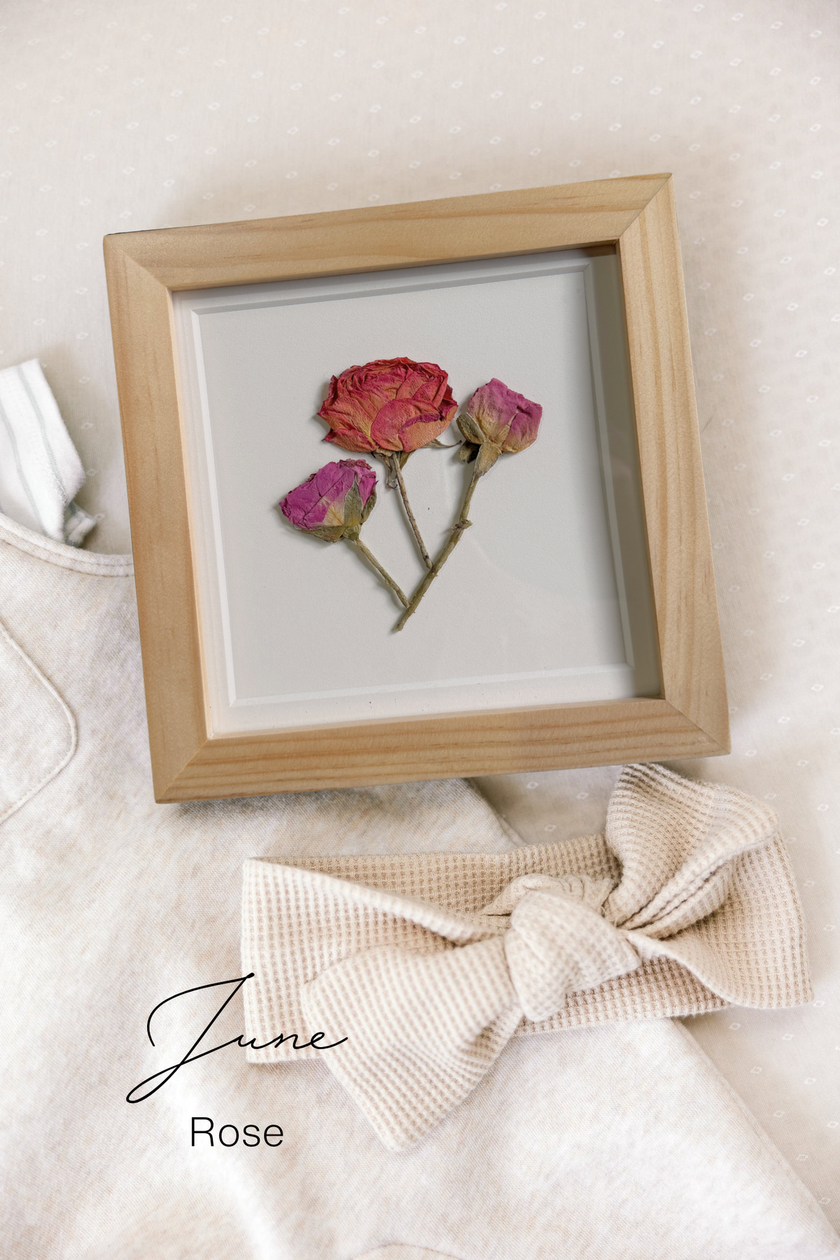 Pressed Birth Flowers in Frames