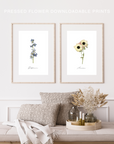 Pressed Stems with Titles | Downloadable Print