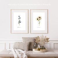 Pressed Stems with Titles | Downloadable Print