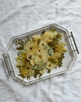 Pressed Flower Resin Serving Tray with Handles | 12x16