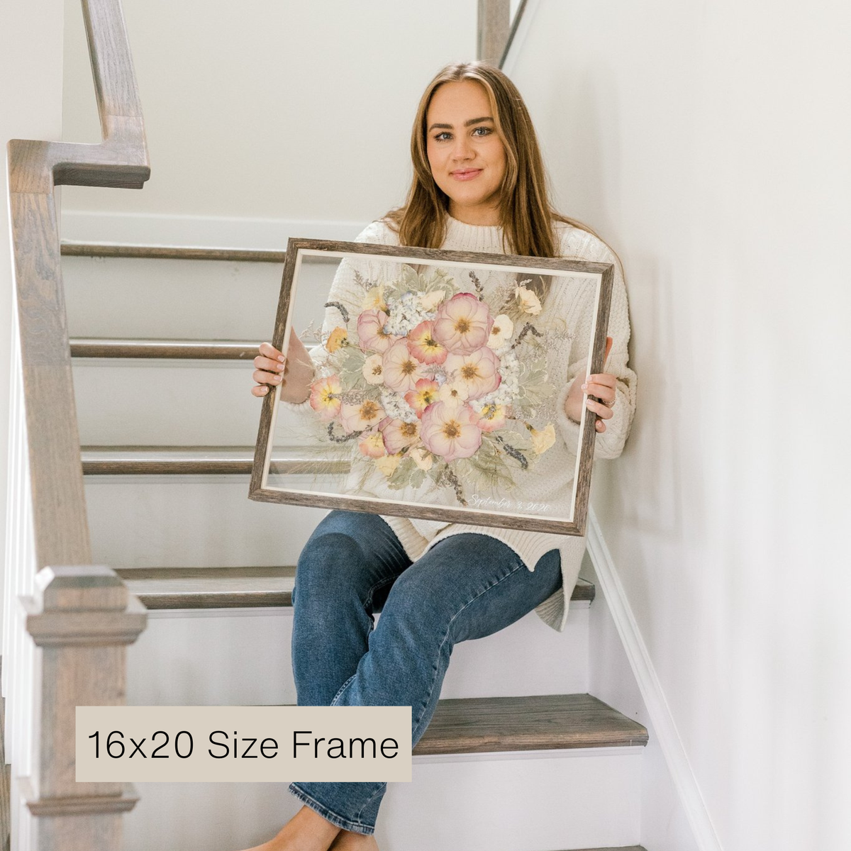 16x20 Flower Burst | Bouquet Preservation Frame