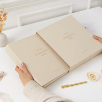 Blush and Gold Wedding Day Photo Album | Includes Photo Corners and Extra Pages