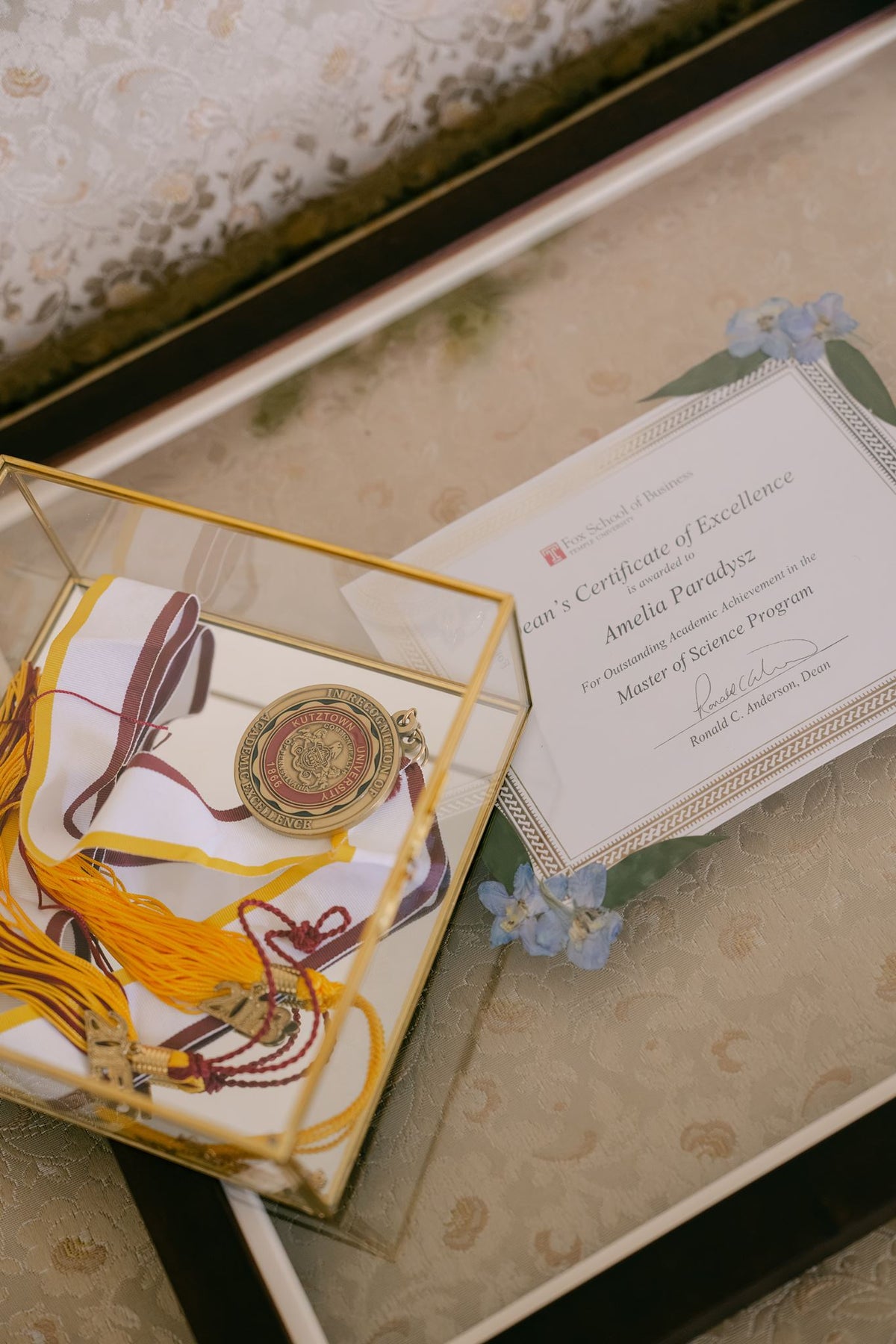 Pressed Flower Diploma Frame | 16x20 Graduation Keepsake