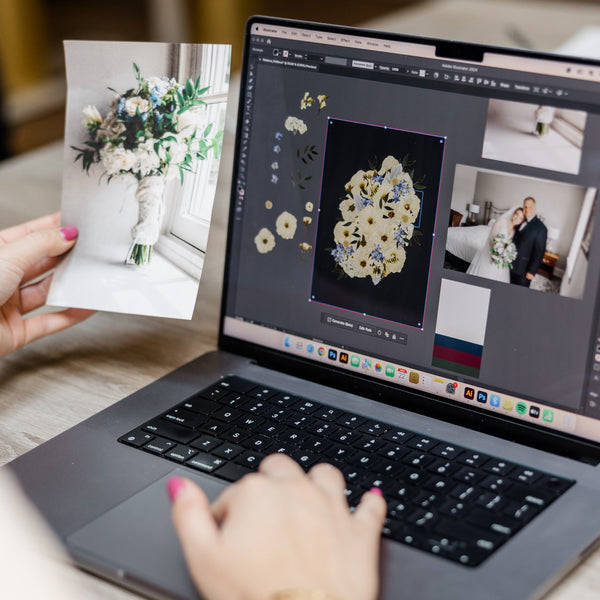 Computer Floral Design Digital Floral Art | Custom Pressed Flower Prints