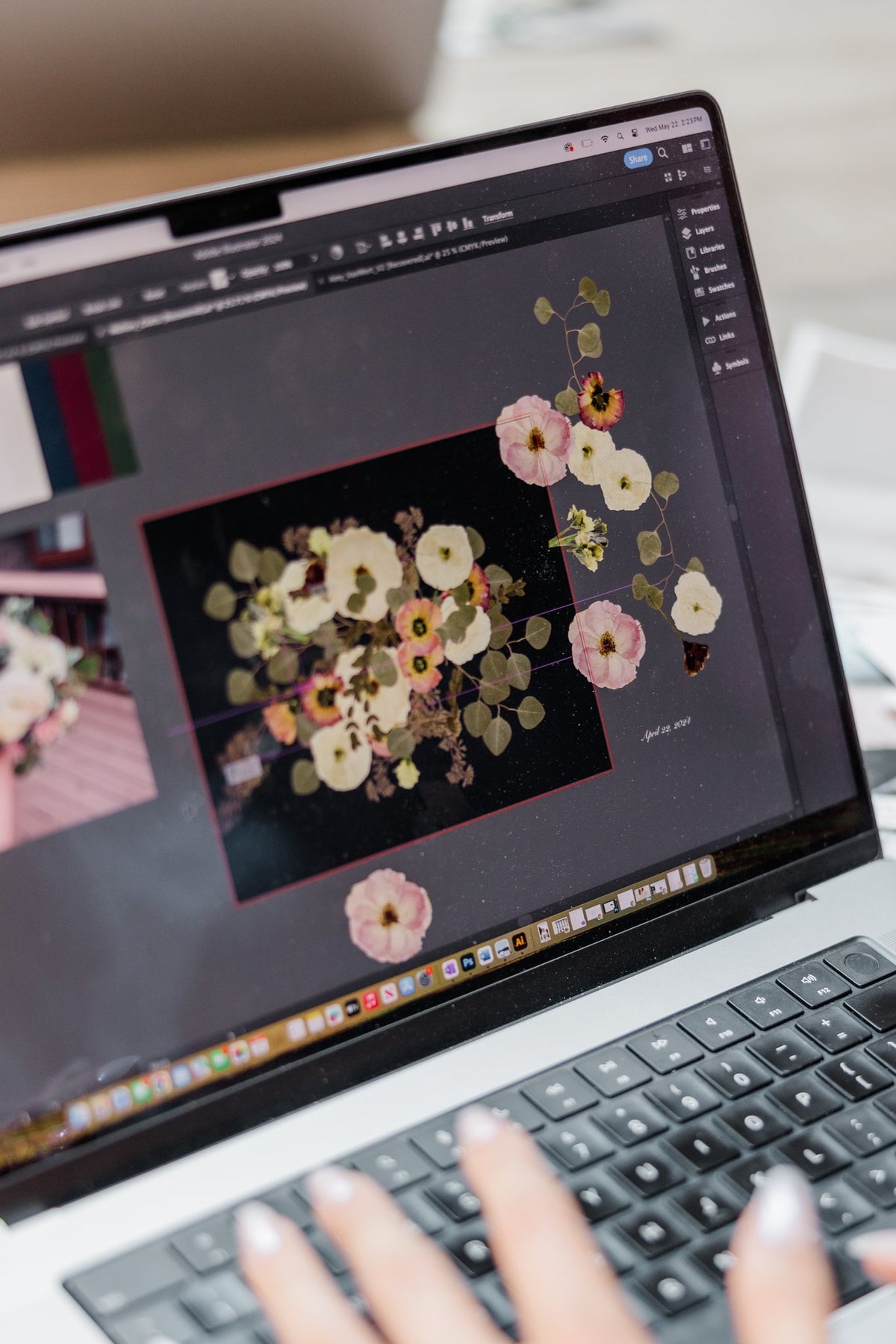 Digital Floral | Your Bouquet Recreated as a Pressed Flower Art Print