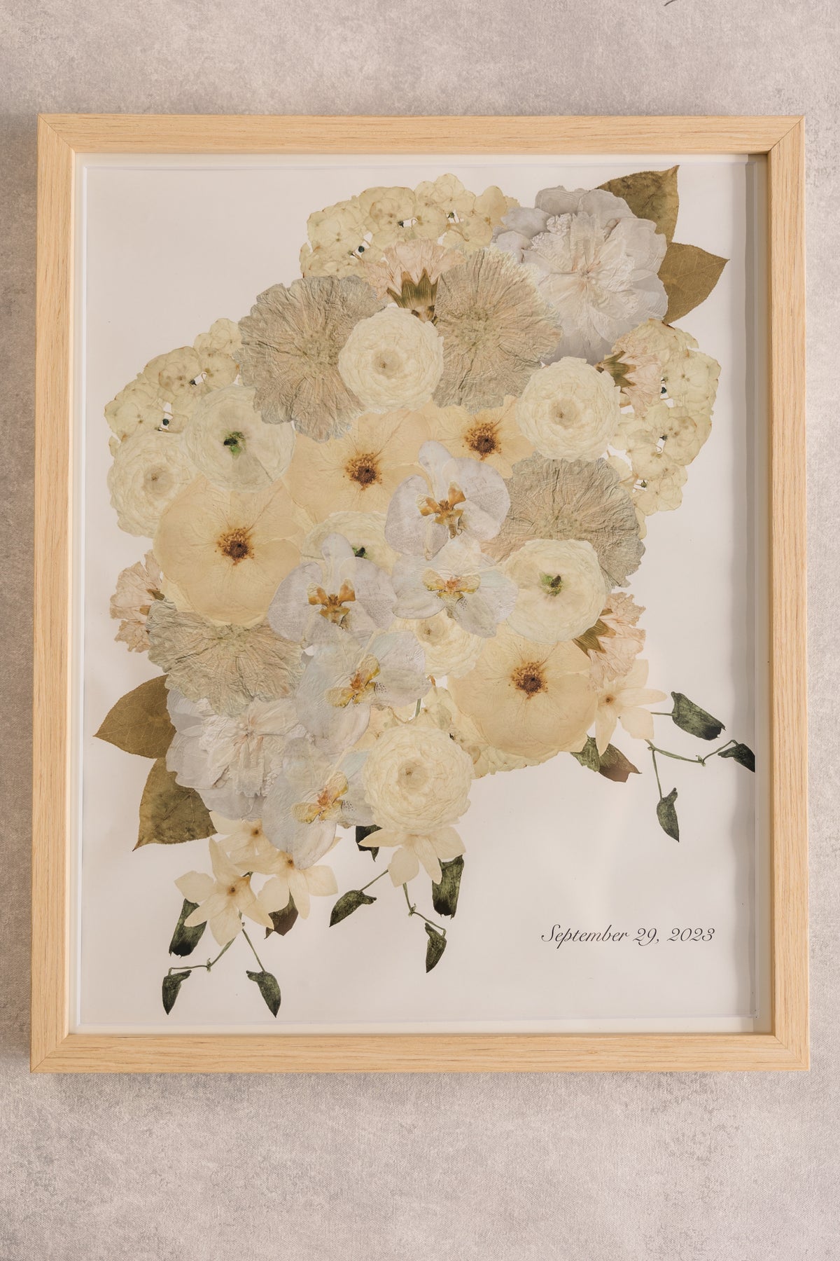 Digital Floral | Your Bouquet Recreated as a Pressed Flower Art Print