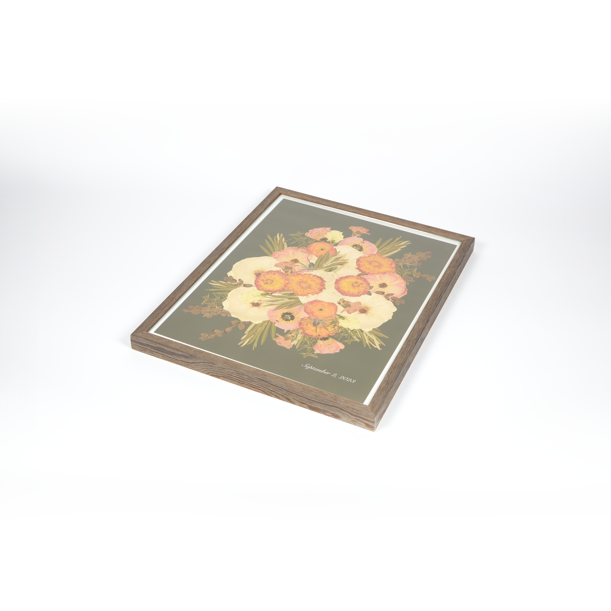 Digital Floral Preservation | 10x10 With Vinyl Date