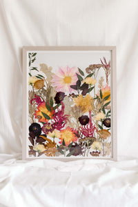 Gray Wood Frame - 16x20 | Pressed Bouquet Frame
