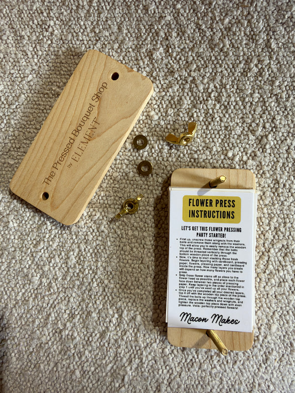 Pocket Flower Press | 2x4 Wooden Travel Press for Petals