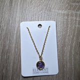Gold Bezel Cup Necklaces
