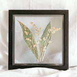10x10 May birth flower frame - Lily of the valley