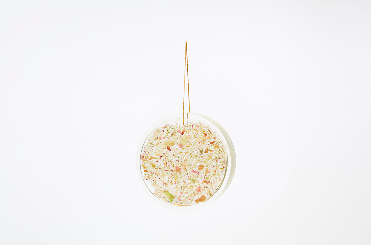 Pressed Flower Resin Ornament | 4x4x1