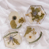 Pressed Flower Resin Coasters | 4x4 | Set of 4