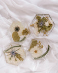 Pressed Flower Resin Coasters | 4x4 | Set of 4