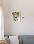 A 16x20 frame with a 6x6, mini frame makes up the Classic Bundle hung up on the wall.