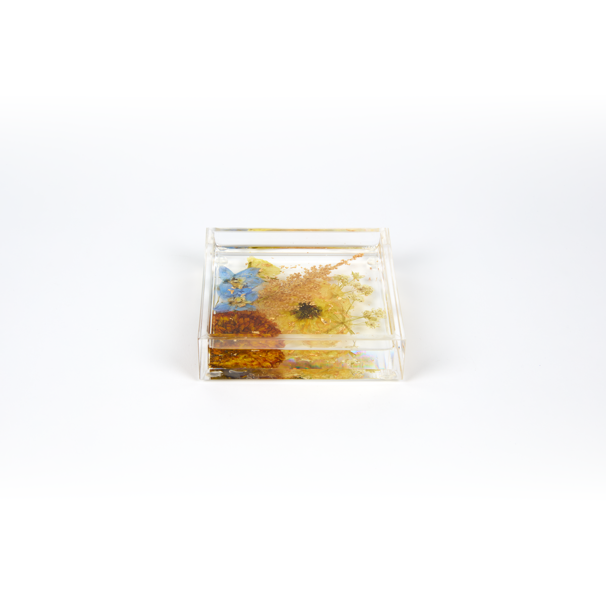 Pressed Flower Ring Dish | 4x4 Wedding Bouquet Resin