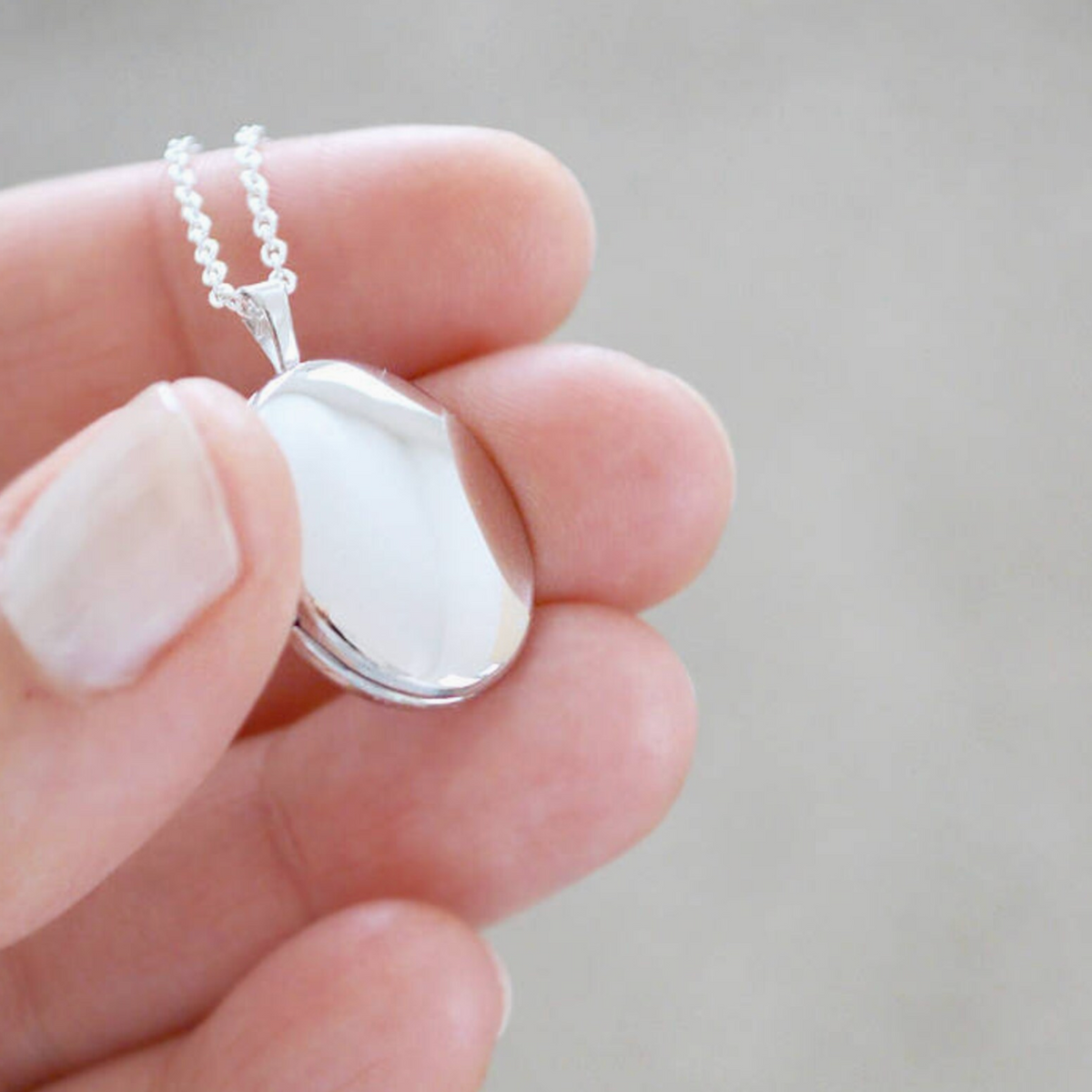 Flower Petal Locket - Silver