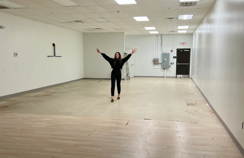 The Pressed Bouquet Shop's first official storefront and studio space