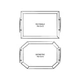 Pressed Flower Resin Serving Tray with Handles | 12x16