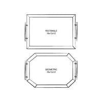 Pressed Flower Resin Serving Tray with Handles | 12x16