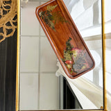 Pressed fern wooden display tray