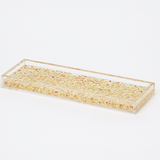 Dried Petal Confetti Resin Display Tray | 13x4