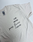 Eat.Sleep.Press Flowers.Repeat T-Shirt in Natural