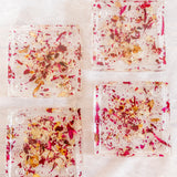 Dried Petal Confetti Resin Coasters | 4x4 | Set of 4