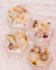 Pressed Flower Resin Coasters | 4x4 | Set of 4