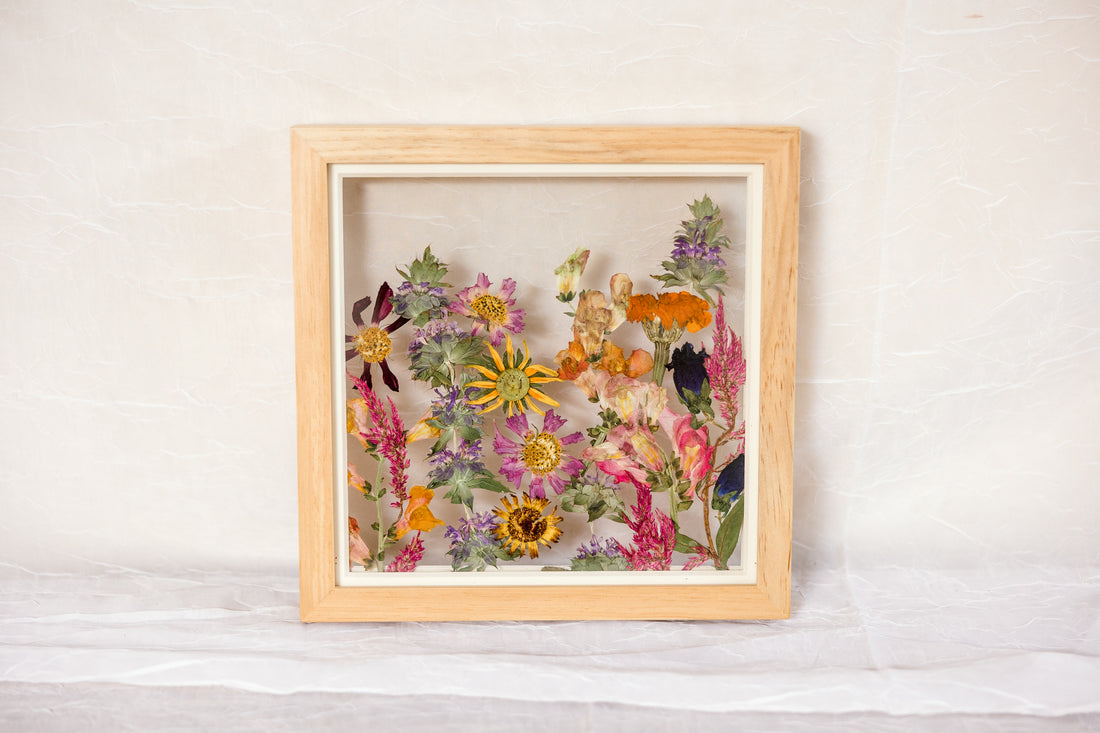 Farm Flower Meadow | Field Style Pressed Flower Frame | 10x10