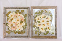 Two pressed wedding bouquets in 16x20" barn wood frames