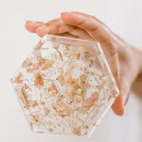 Dried Petal Confetti Resin Coasters | 4x4 | Set of 4