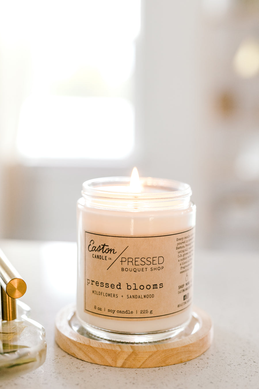 Pressed Blooms - Pressed Bouquet Shop candle