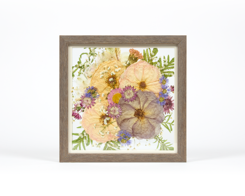 10x10 pressed flower frame preservation with UV resistant glass