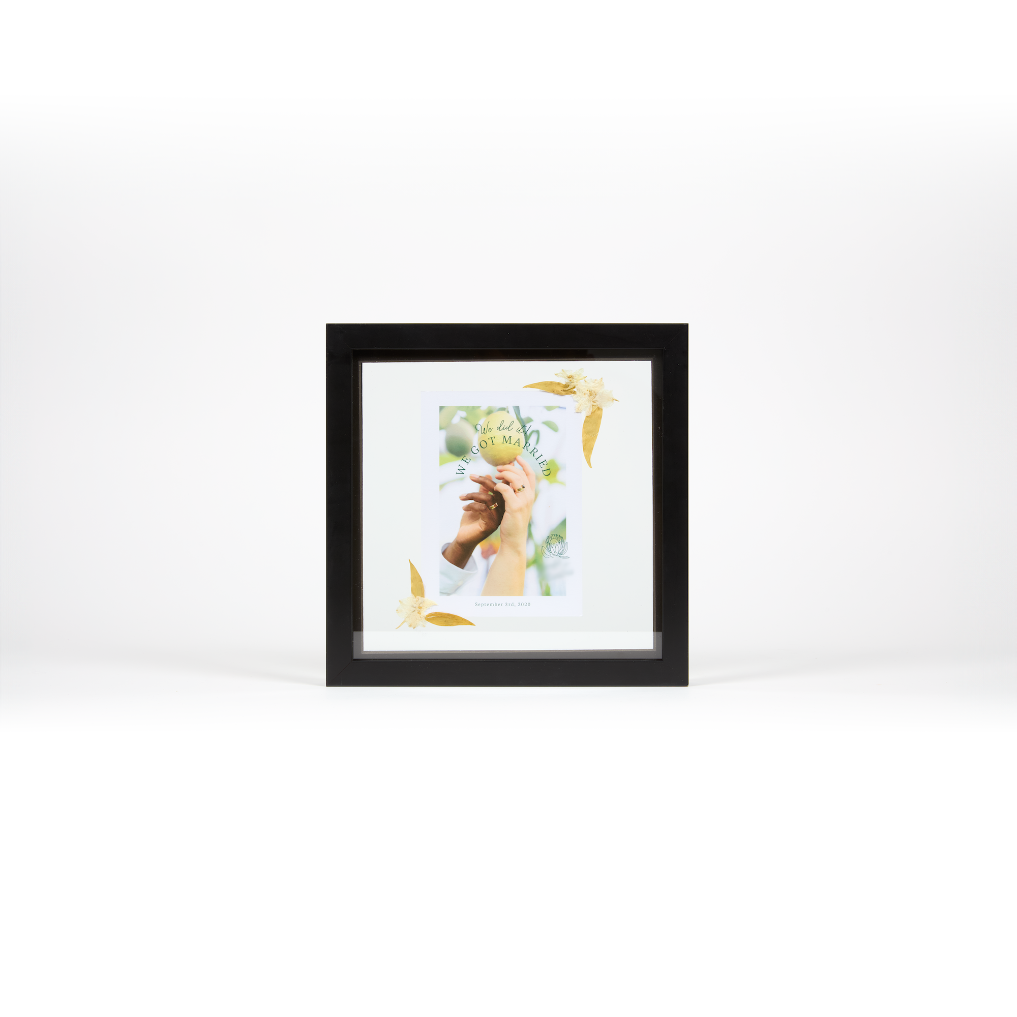 Paper preservation frame for wedding invitations and memorial cards